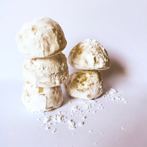 The POPULAR Cookies: (V/GF) California Coconut Snowballs, (GF) Peanut Butter, (V) Mexican Wedding Cookies  [12 (1oz) Cookies]